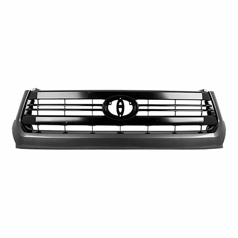 2014-2017 Toyota Tundra Grille Painted Black With Gray Moulding Sr Model – Front View (TO1200372)