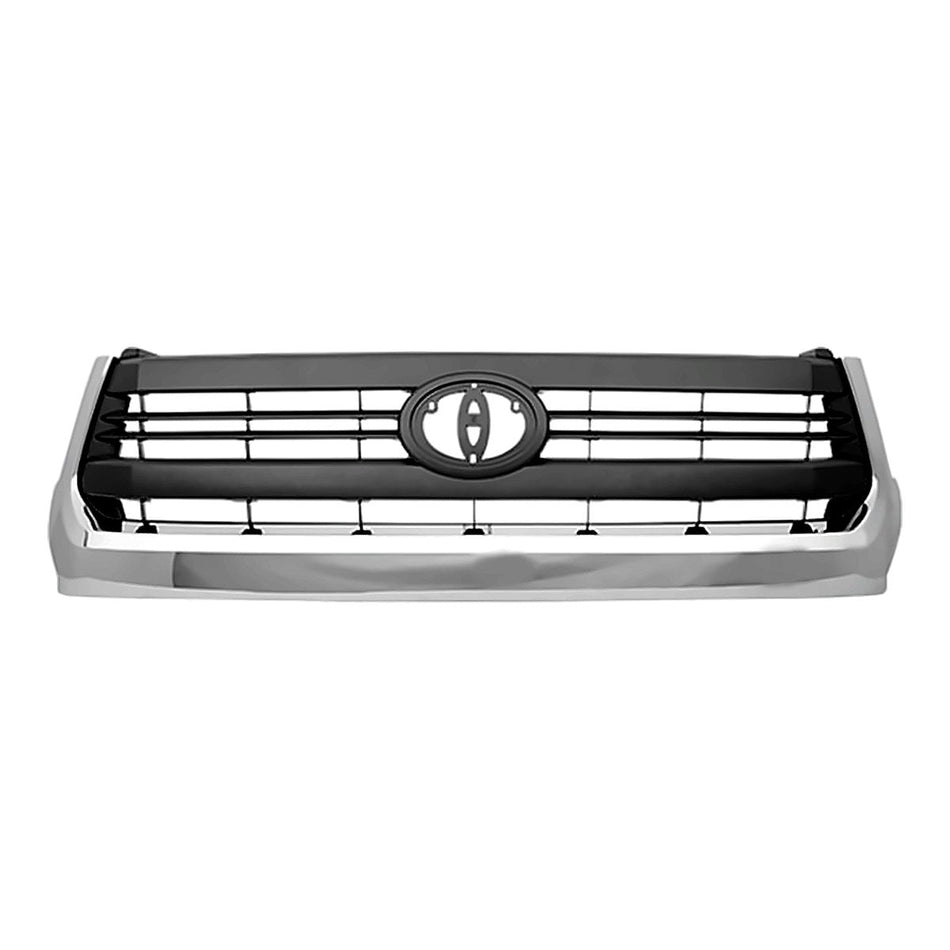 2014-2017 Toyota Tundra Grille Painted Gray With Chrome Moulding Sr5 Model – Front View (TO1200373)