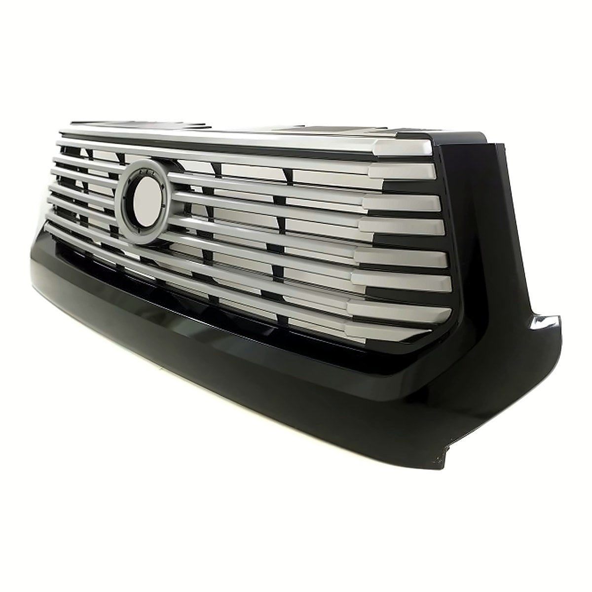 2014-2017 Toyota Tundra Grille Painted Silver-Gray With Black Moulding Platinum Model – Side View (TO1200375)