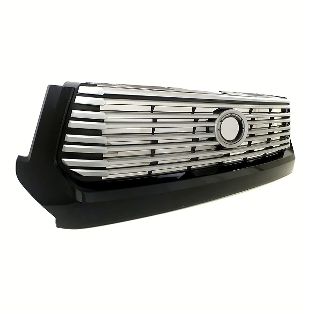 2014-2017 Toyota Tundra Grille Painted Silver-Gray With Black Moulding Platinum Model – Side View (TO1200375)