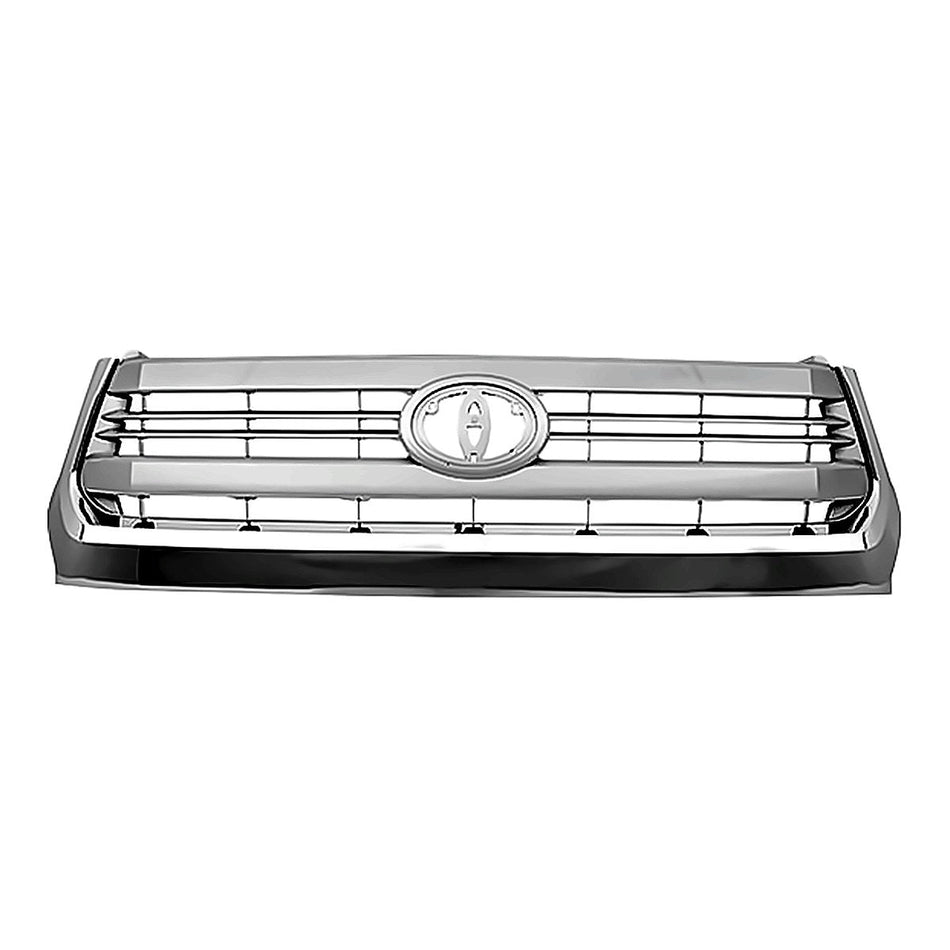 2014-2017 Toyota Tundra Grille Painted Silver-Gray With Chrome Moulding 1794 Edition – Front View (TO1200376)