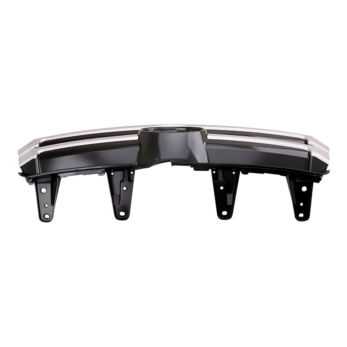 2017-2019 Toyota Highlander Grille Matte Black/Gray With Ptd Silver Bars – Side View (TO1200425)