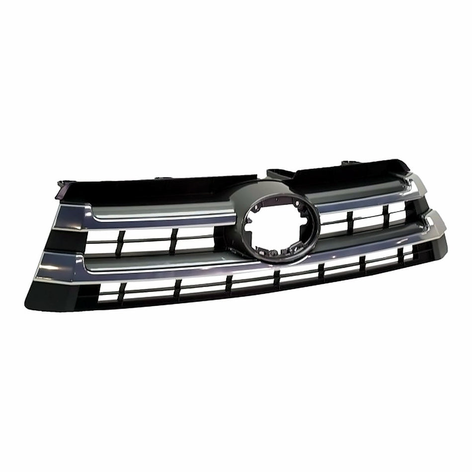 2017-2019 Toyota Highlander Grille Matte-Black/Gray With Chrome Bars – Side View (TO1200427)
