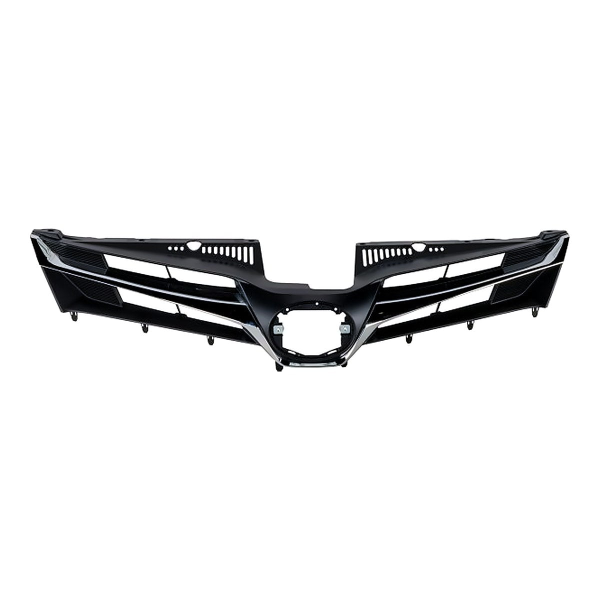 2018-2020 Toyota Sienna Grille Matte Black With Chrome Moulding Base/L/Ce Model – Front View (TO1200433)