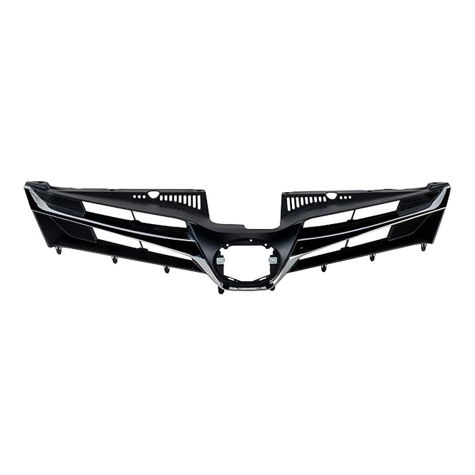 2018-2020 Toyota Sienna Grille Matte Black With Chrome Moulding Base/L/Ce Model – Front View (TO1200433)