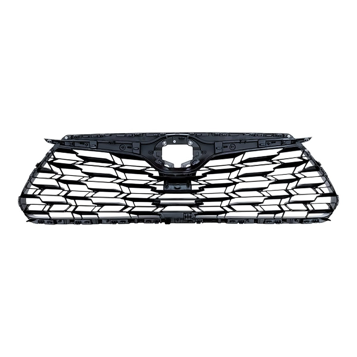 2020-2025 Toyota Highlander Grille Front Ptd Black With Gloss Silver Molding L/Le/Xle – Back View (TO1200455)