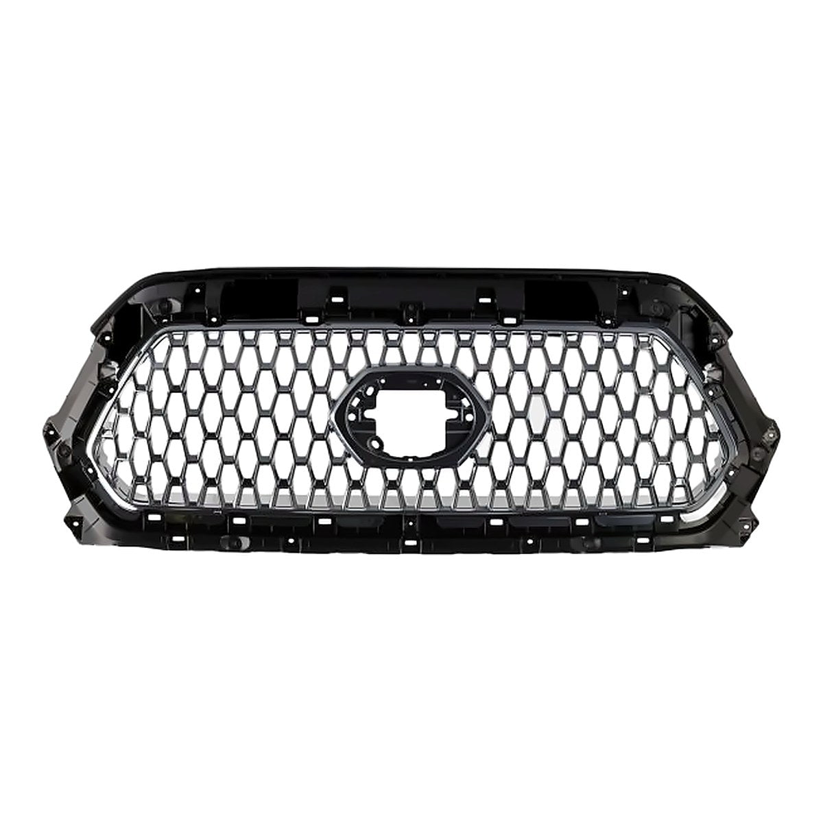 2018-2019 Toyota Tacoma Grille Front Ptm Frontame With Wate Pattern Center/Chrome Outer Molding For Trd Sprt/Offrontoad – Front View (TO1200476)