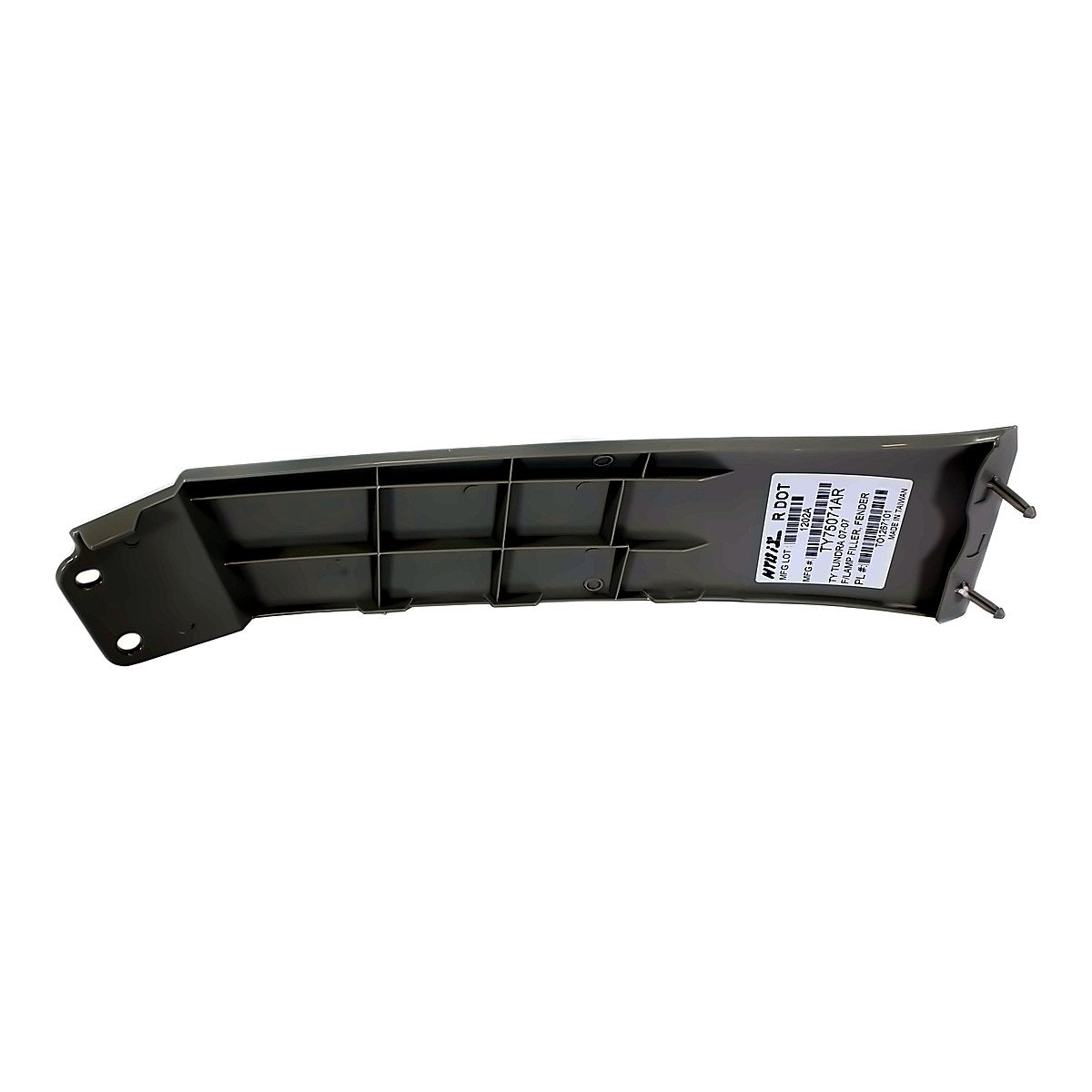 2008-2017 Toyota Sequoia Fender Extension Front Passenger Side(Matte-Gry) Plastic /Sequoia Without Headlight Washers – Back View (TO1243100)