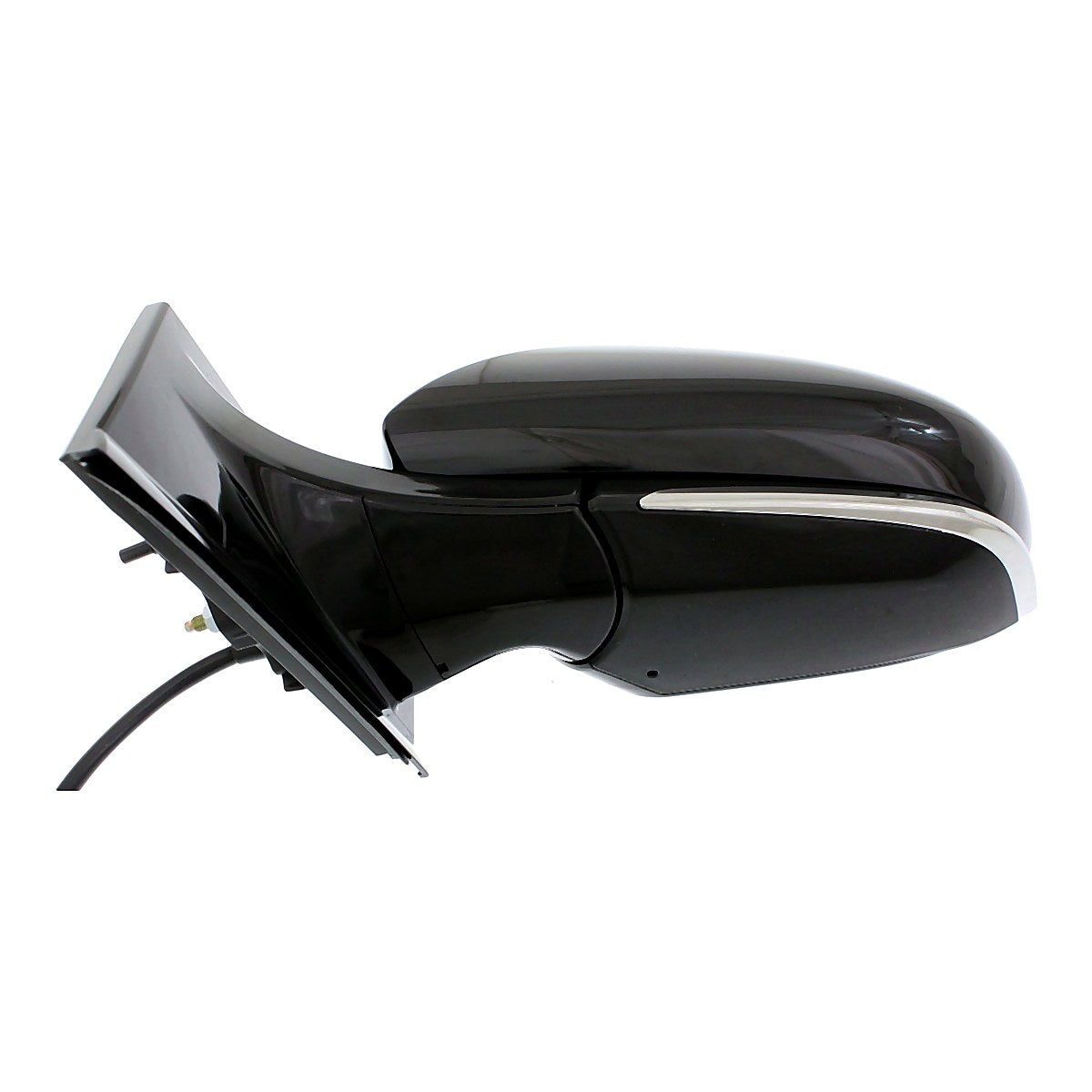 2016-2022 Toyota Prius Door Mirror Driver Side Power Heated Gloss Black Cover Without Blind Spot_TO1320355-4