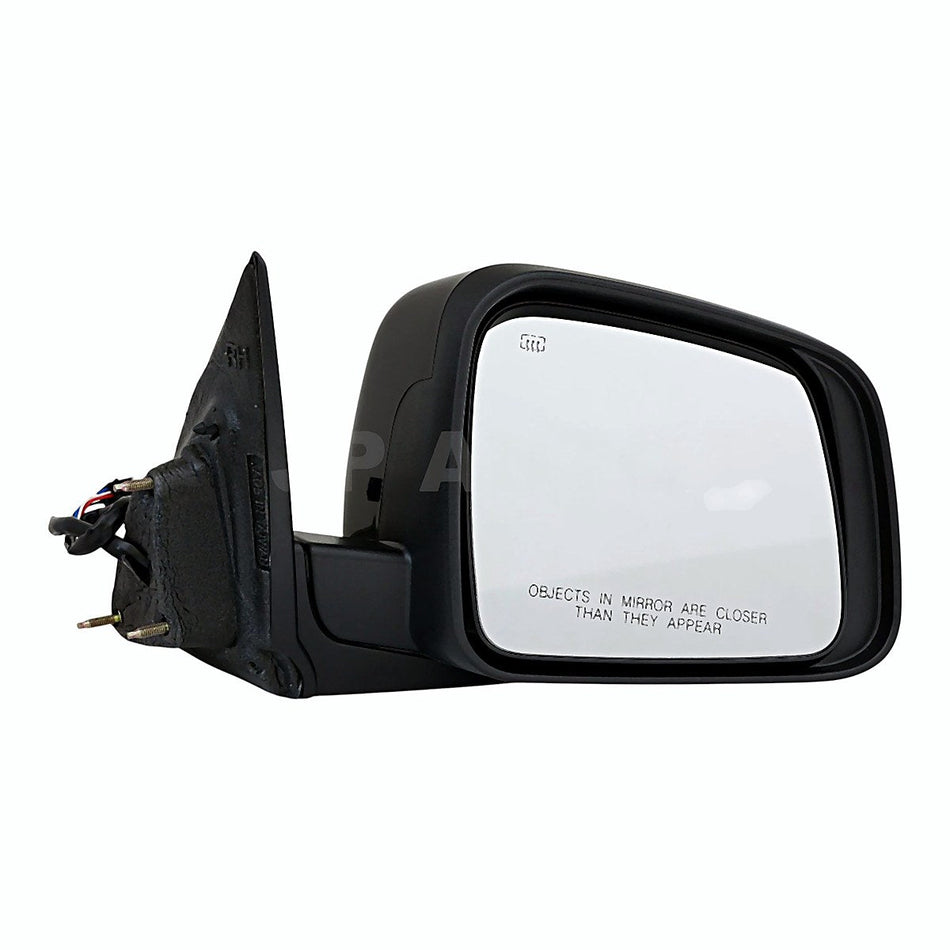 2016-2023 Toyota Tacoma Door Mirror Passenger Side Convex Glass Power Heated Black Textured Without Signal/Blind Spot/ Manual Fold_TO1321348
