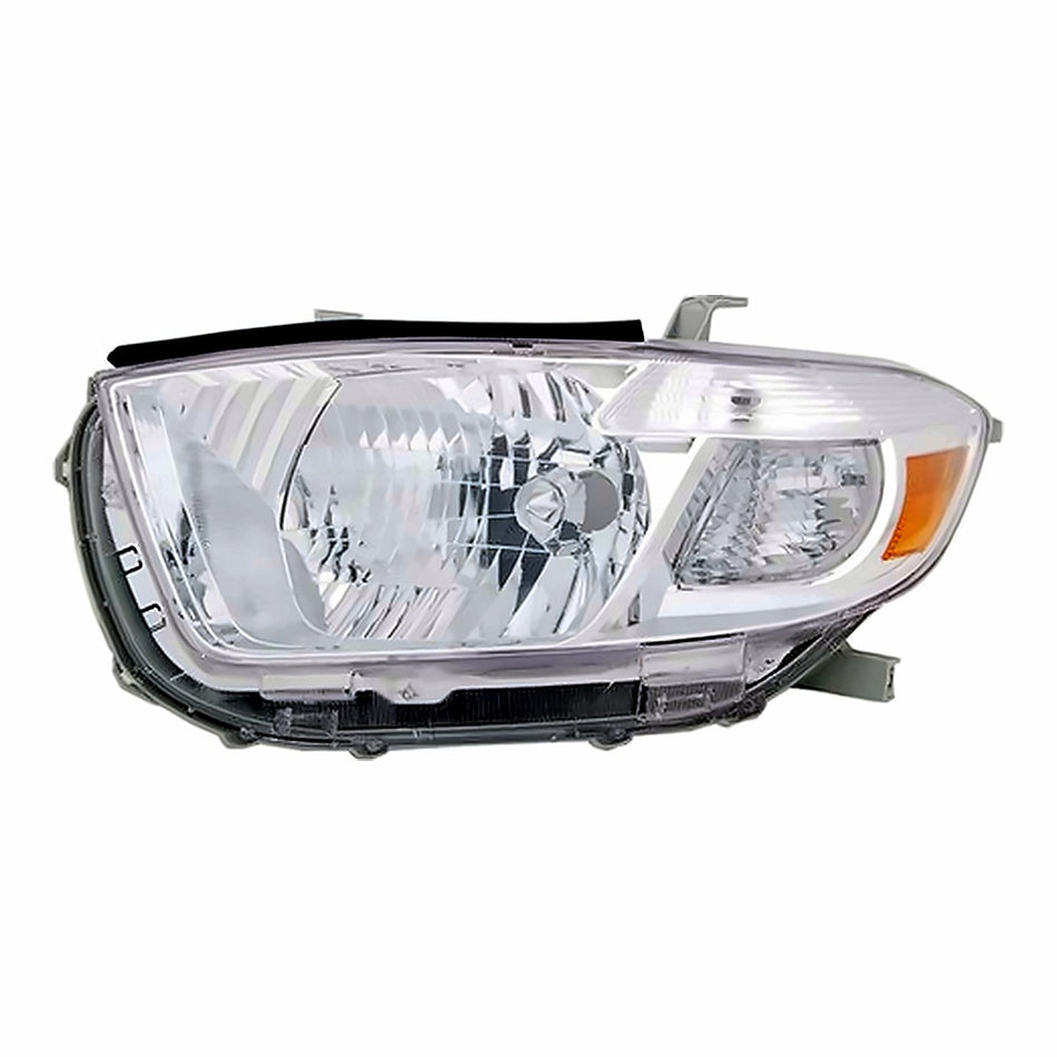 2008-2010 Toyota Highlander Headlight Driver Side Japan Built Base-Ltd-Se Models – Front View (TO2502176)
