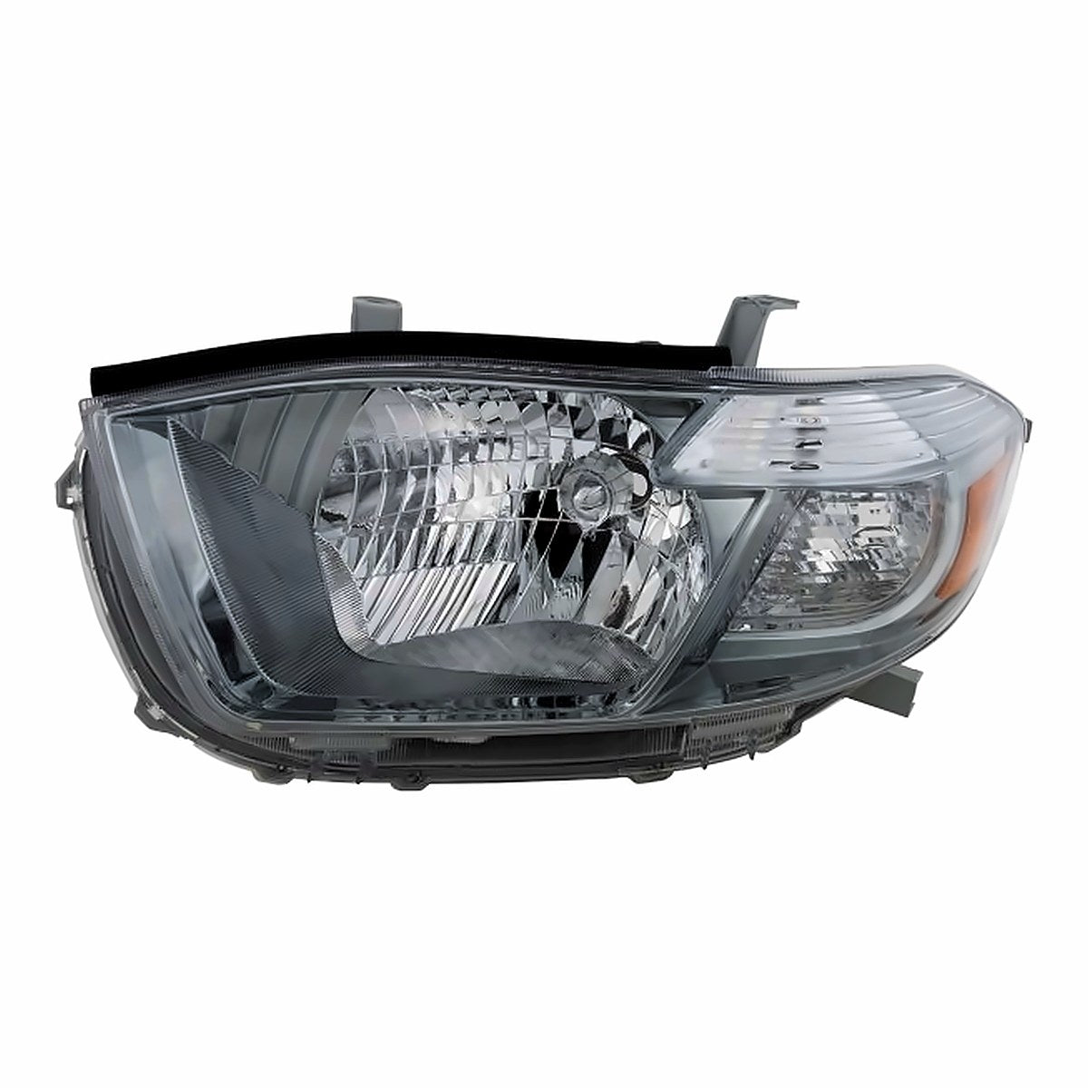 2008-2010 Toyota Highlander Headlight Driver Side Sport Model With Smoked Lens – Front View (TO2502177)