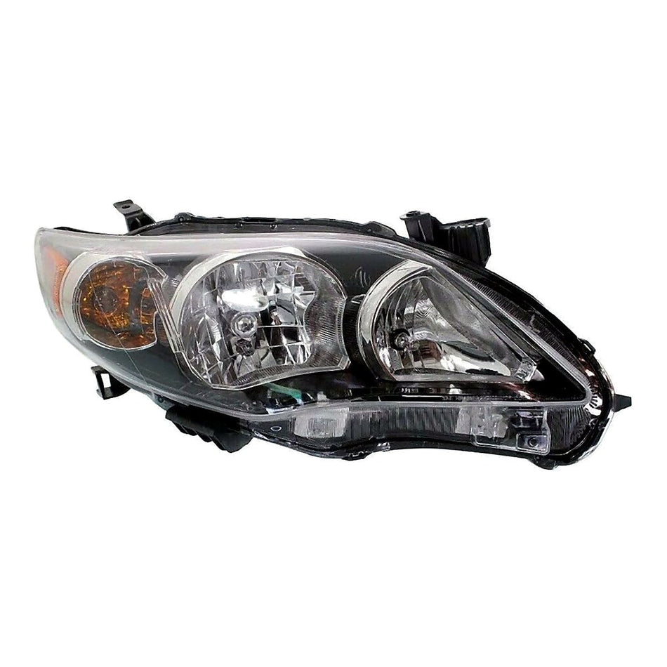 2011-2013 Toyota Corolla_Sedan Headlight Driver Side Us Built Black Bezel S/Srx – TO2502204