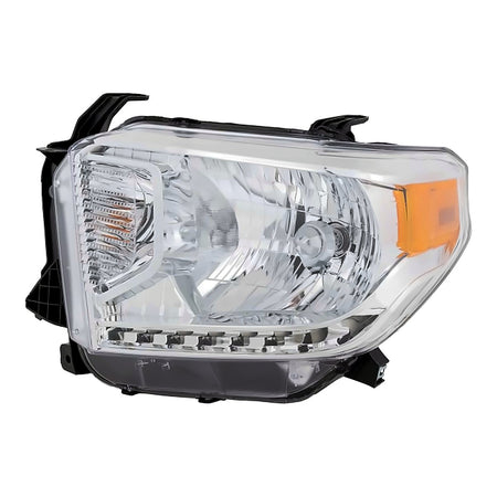 2014-2017 Toyota Tundra Headlight Driver Side With Level Adjuster Halogen Without Led Sr/Sr5/Ltd Model – Front View (TO2502219)