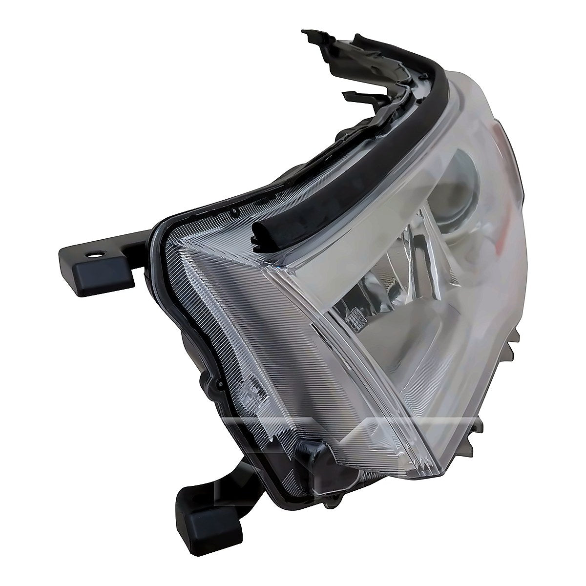 2014-2016 Toyota Highlander Headlight Driver Side With Bright Chrome Bezel – Angle View (TO2502221)