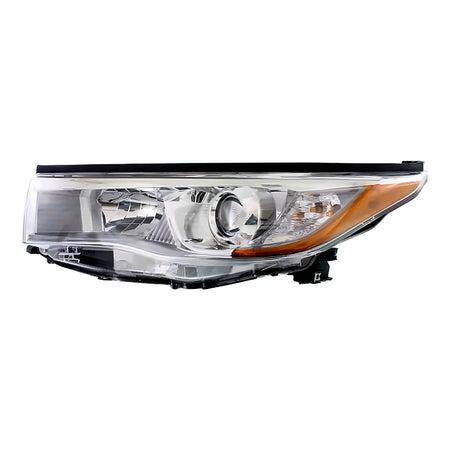 2014-2016 Toyota Highlander Headlight Driver Side With Smoked Chrome Bezel – Front View (TO2502225)