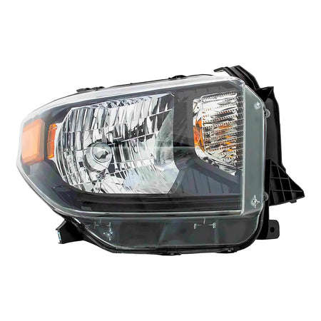 2014-2017 Toyota Tundra Headlight Driver Side Trd Pro Model With Black Bezel Without Led Running Lamp – Front View (TO2502235)