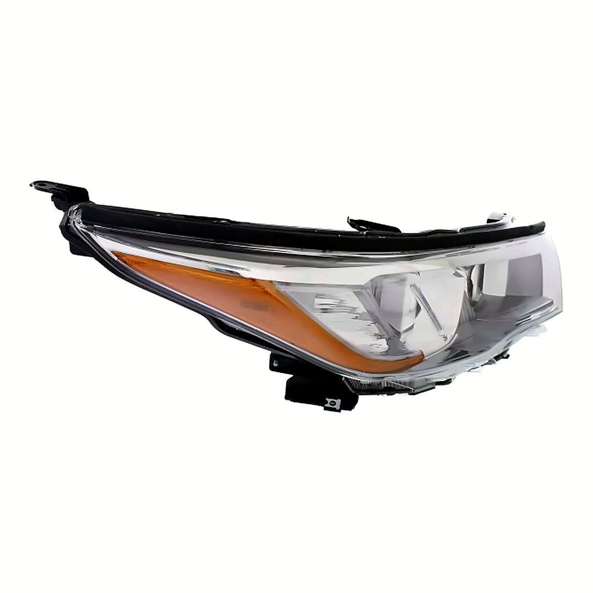 2014-2016 Toyota Highlander Headlight Passenger Side With Smoked Chrome Bezel – Angle View (TO2503225)