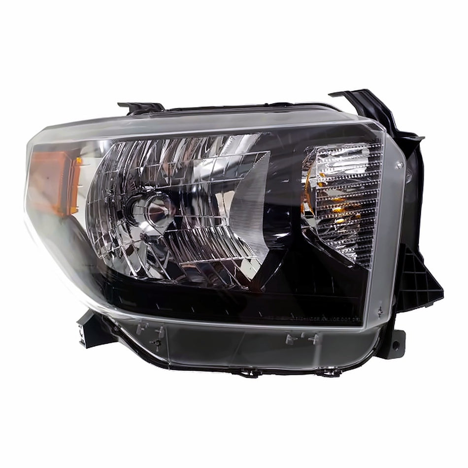 2014-2017 Toyota Tundra Headlight Passenger Side With Black Bezel Without Led Running Lamp – Front View (TO2503235)