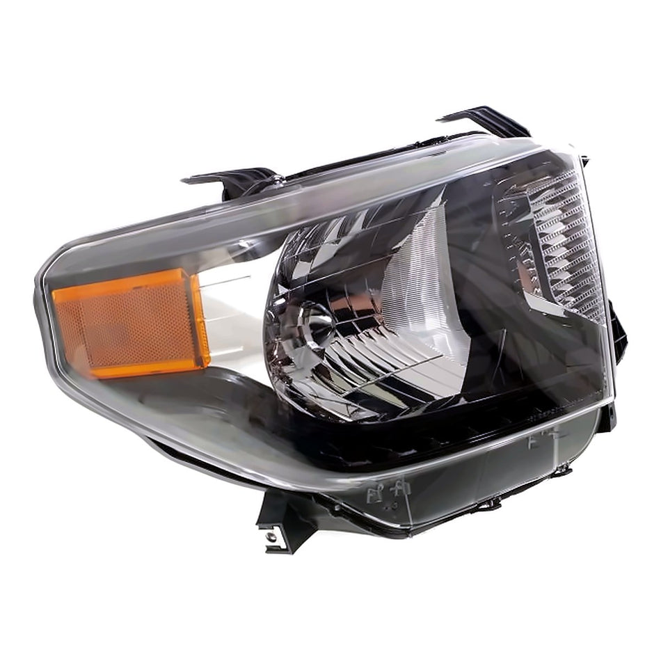 2014-2017 Toyota Tundra Headlight Passenger Side With Black Bezel Without Led Running Lamp – Side View (TO2503235)