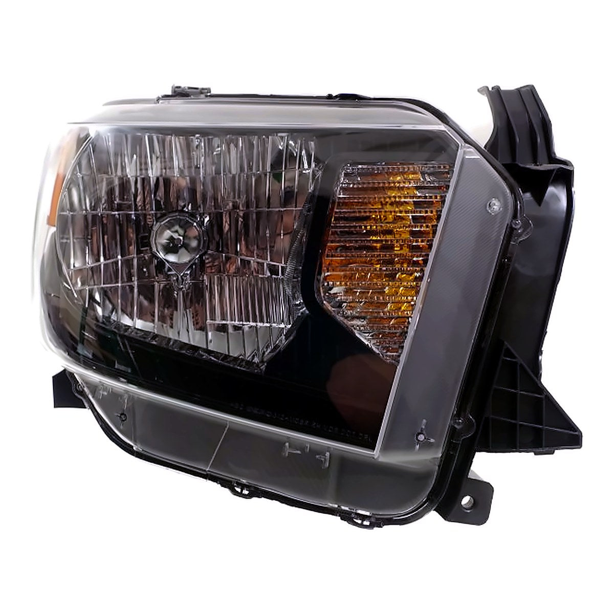 2014-2017 Toyota Tundra Headlight Passenger Side With Black Bezel Without Led Running Lamp – Angle View (TO2503235)