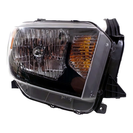 2014-2017 Toyota Tundra Headlight Passenger Side With Black Bezel Without Led Running Lamp – Angle View (TO2503235)