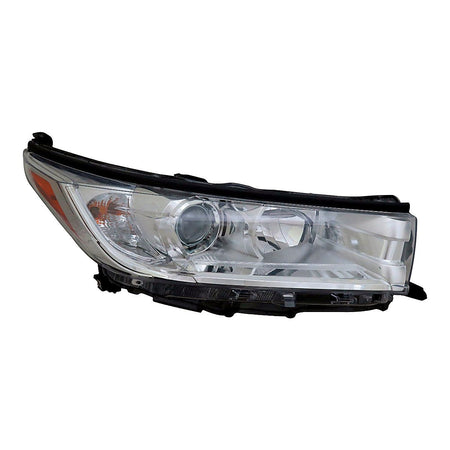 2017-2019 Toyota Highlander Headlight Passenger Side With Smoked Chrome With Chrome Bezel Without Led Drl Le/Le Plus/Xle Model – TO2503251