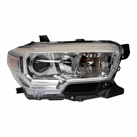 2019-2023 Toyota Tacoma Headlight Passenger Side Halogen Chrome By Signal Base Sr Models Without Fog Lights Without Led Drl – Front View (TO2503284)