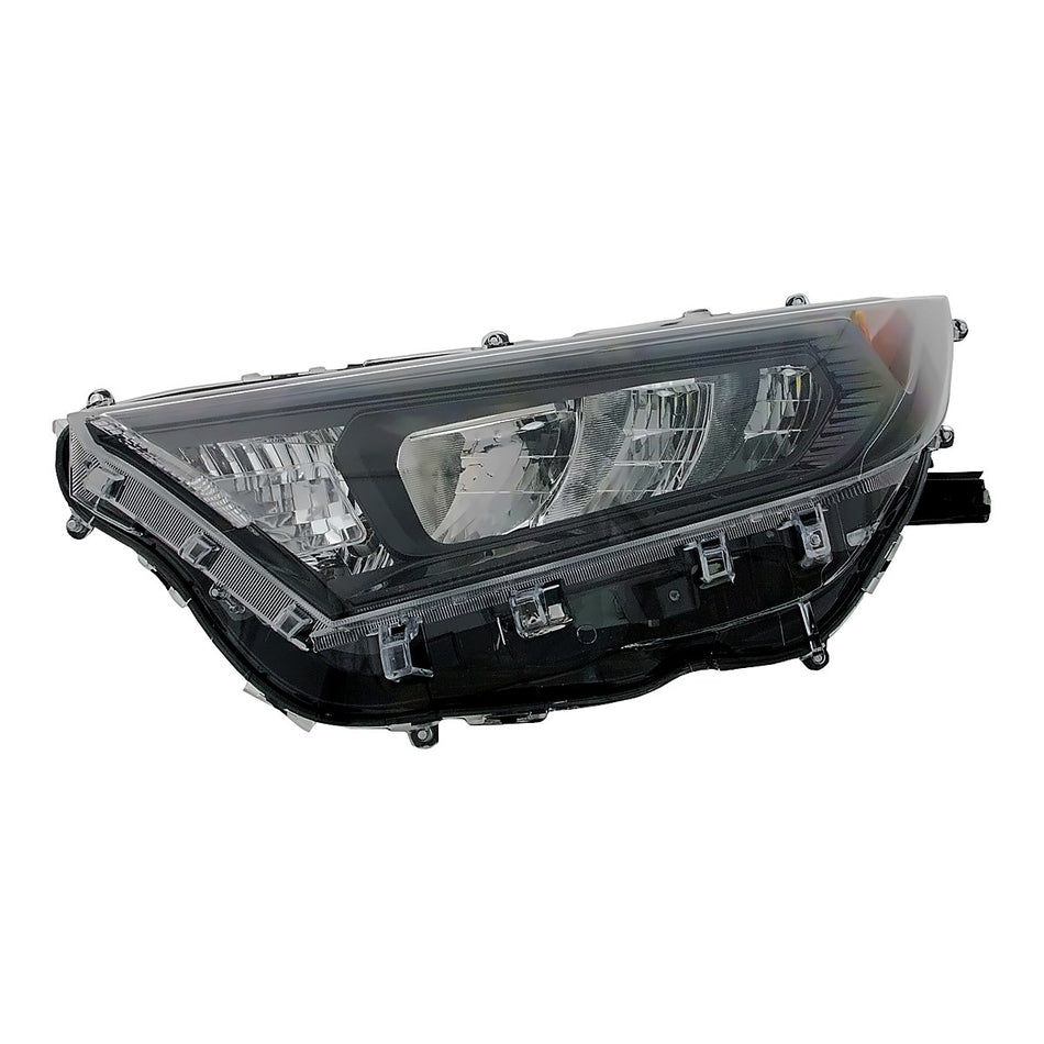 2019-2024 Toyota Rav4 Headlight Driver Side Led With Black Housing Japan Built – Front View (TO2518200)