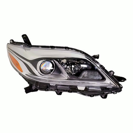 2015-2020 Toyota Sienna Headlight Passenger Side Hid Chrome Bezel – Front View (TO2519154)