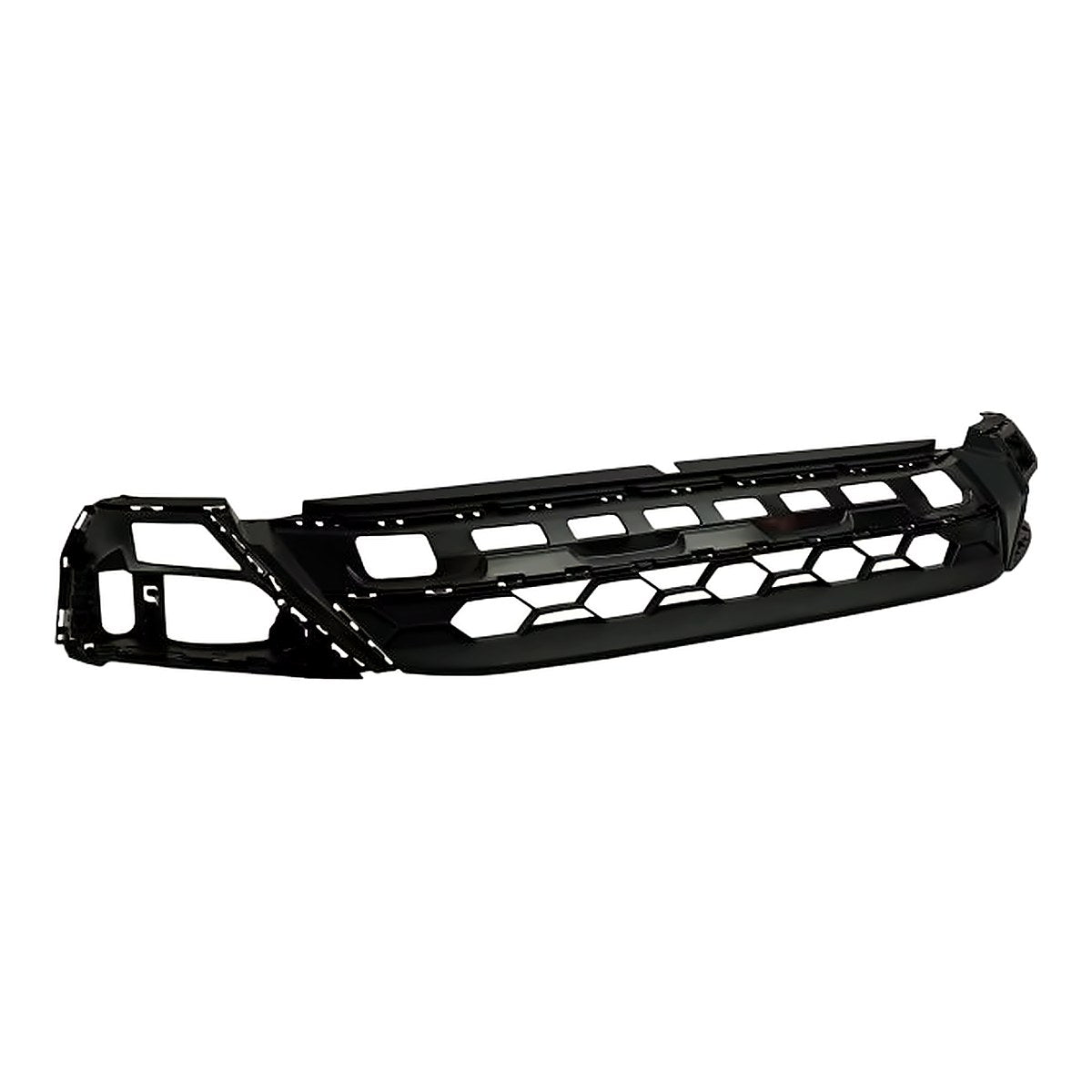 2018-2021 Volkswagen Tiguan Grille Support (Lower Center Grille/ Bezels Mounted To This Piece) Without R-Line Textured Black – Angle View (VW1015107)