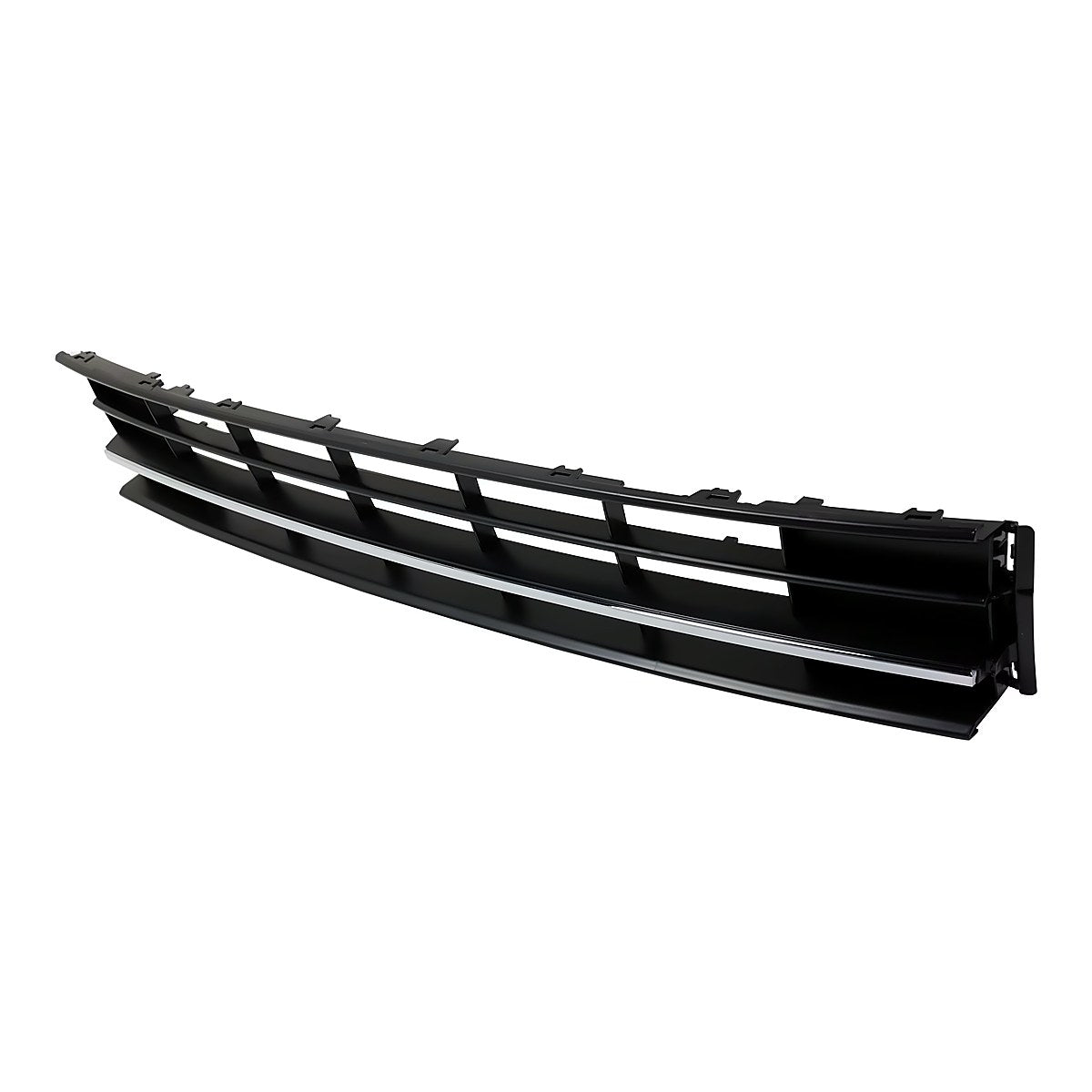 2016-2019 Volkswagen Passat Grille Lower Center Textured Black With Chrome Bar Without Sensor/Gt/R-Line – Side View (VW1036141)