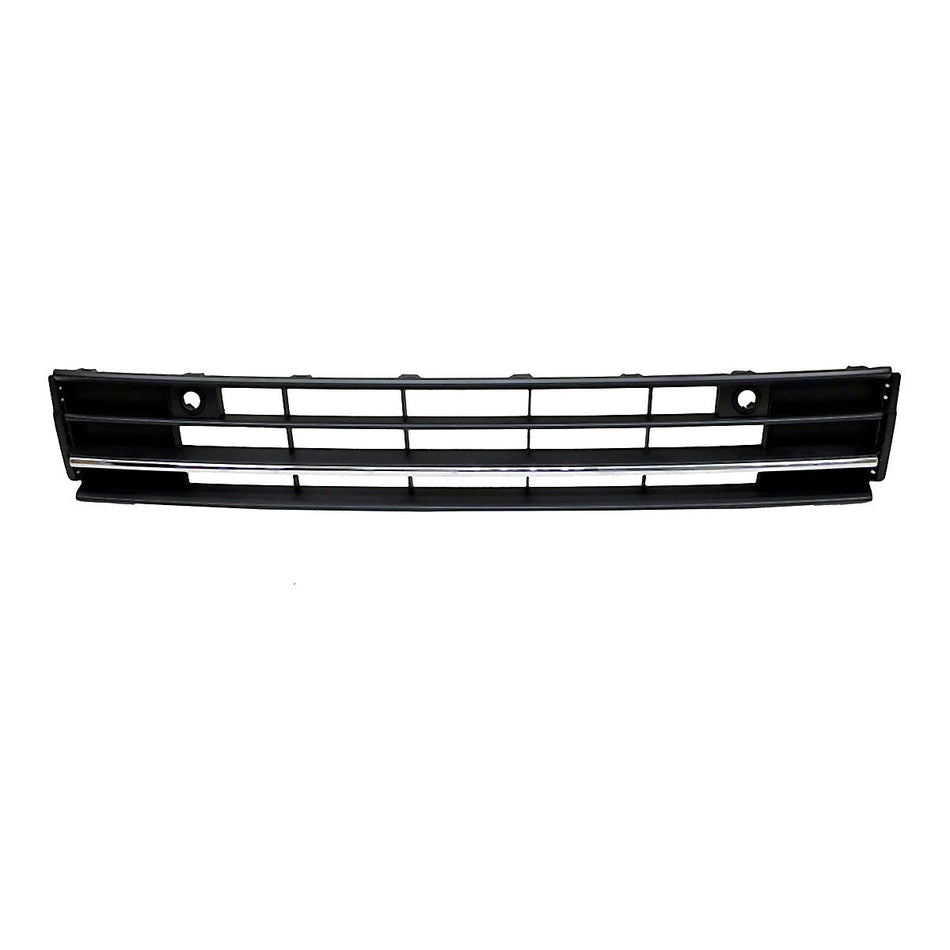 2016-2019 Volkswagen Passat Grille Lower Center Textured Black With Chrome Bar With Sensor Without Gt/R-Line – VW1036142