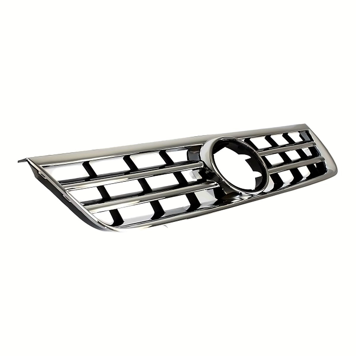 2004-2007 Volkswagen Touareg Grille Satin-Black With Chrome Frontame Plastic – Side View (VW1200143)