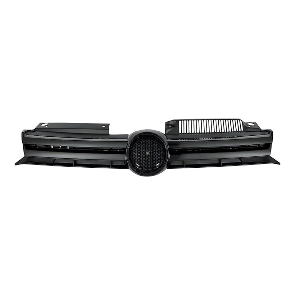 2010-2014 Volkswagen Golf Grille Black With Painted Black Molding – Front View (VW1200150)