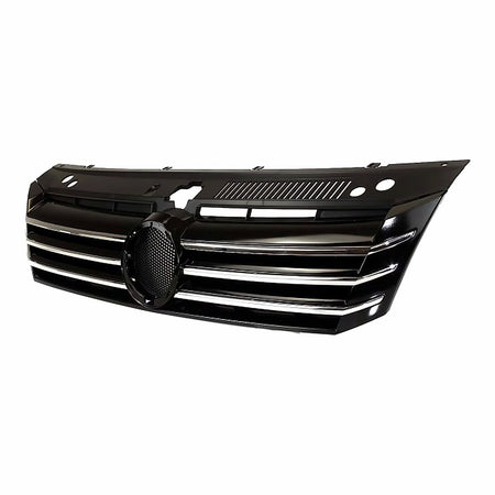 2012-2015 Volkswagen Passat Grille Painted-Black With 6 Vertical Chrome Mldg Strips – Side View (VW1200153)