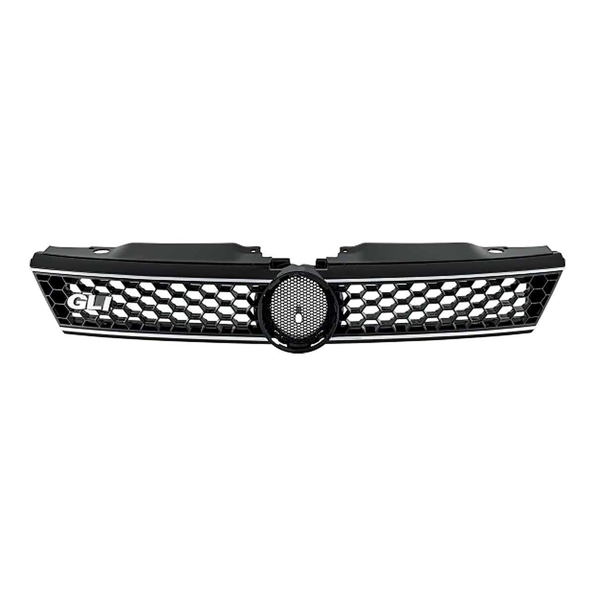 2011-2014 Volkswagen Jetta Grille Black/Chrome With Honeycomb Mesh – Front View (VW1200157)