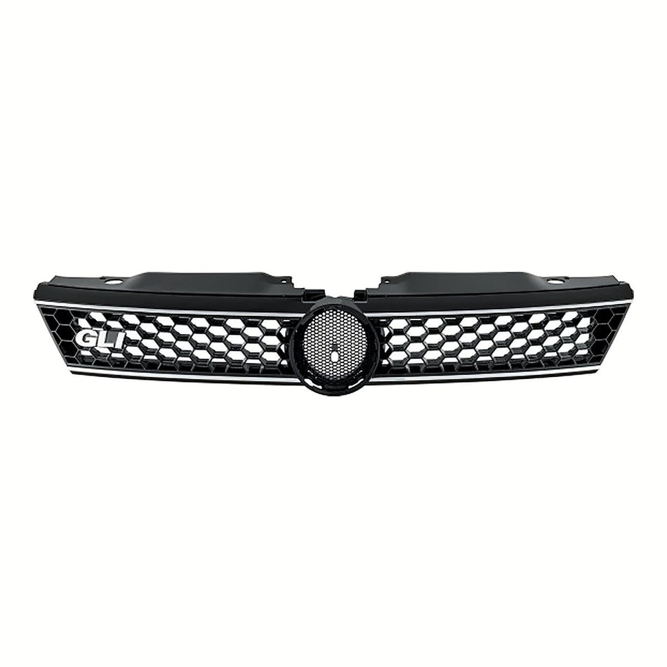 2011-2014 Volkswagen Jetta Grille Black/Chrome With Honeycomb Mesh – Front View (VW1200157)
