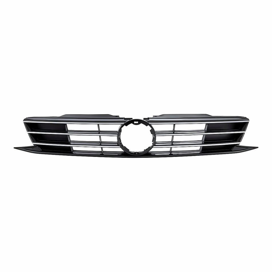 2015-2018 Volkswagen Jetta Grille Black With Chrome Moulding Exclude Gli Without Collision Warning Sdn Same As Vw1200168 – Front View (VW1200165)
