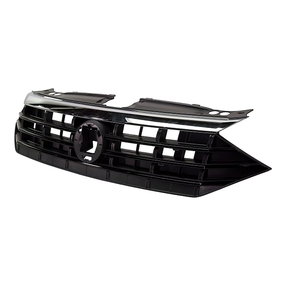 2019-2021 Volkswagen Jetta Grille Chrome Upper Moulding/Black Lower Moulding For R-Line Model – Side View (VW1200175)