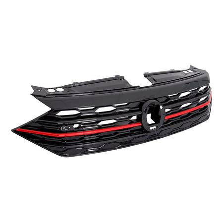 2019-2021 Volkswagen Jetta Grille Front Gloss Black Red Molding Gli Models – Side View (VW1200178)
