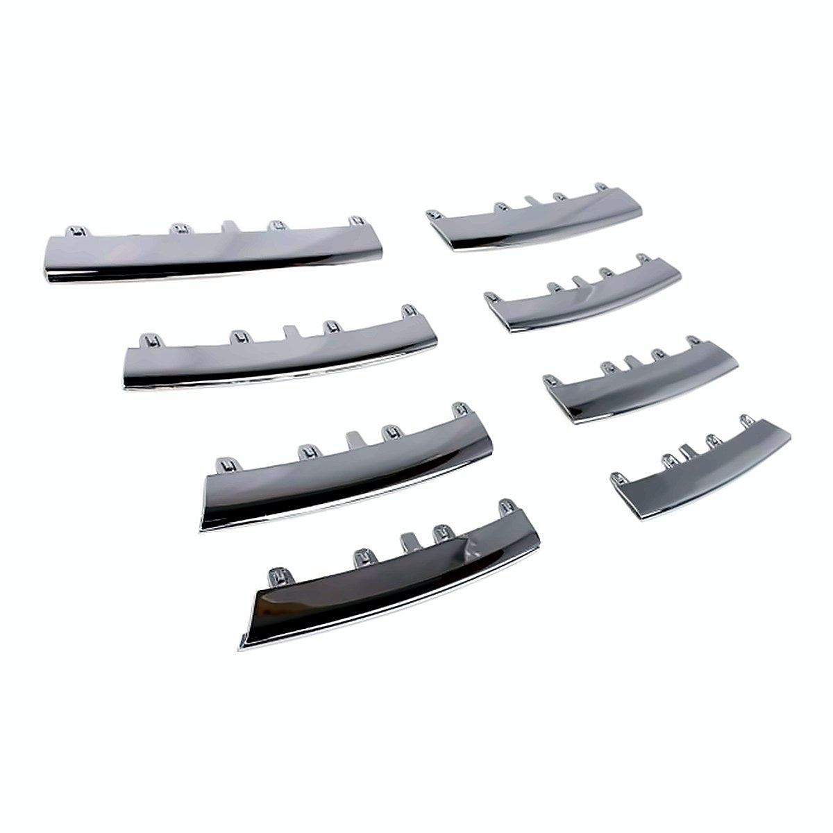 2005-2010 Volkswagen Jetta Grille Moulding Kit Chrome (8Pc/Set) – Side View (VW1211100)