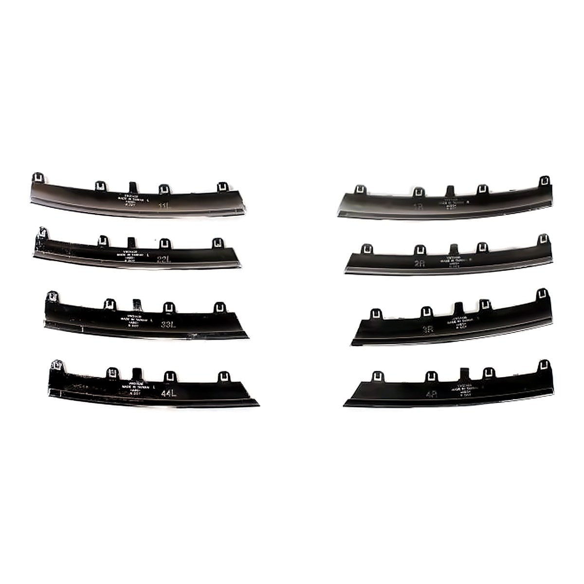 2005-2010 Volkswagen Jetta Grille Moulding Kit Chrome (8Pc/Set) – Back View (VW1211100)