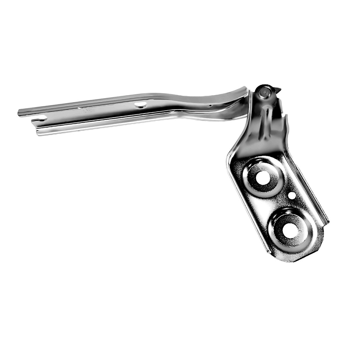 2021-2025 Volkswagen Atlas Hood Hinge Passenger Side Chrome Steel – Angle View (VW1236127)