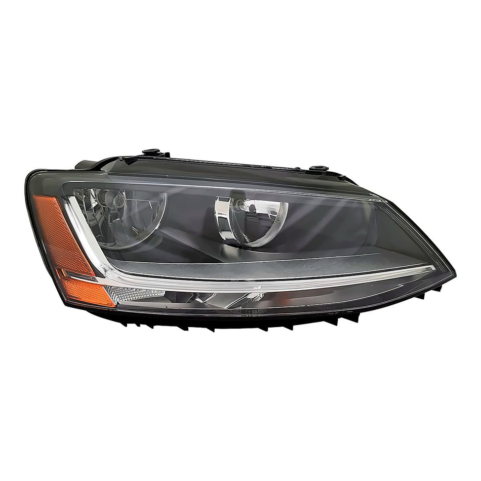 2017-2018 Volkswagen Jetta Headlight Passenger Side Halogen Without Directional Beam Sdn – Front View (VW2503168)
