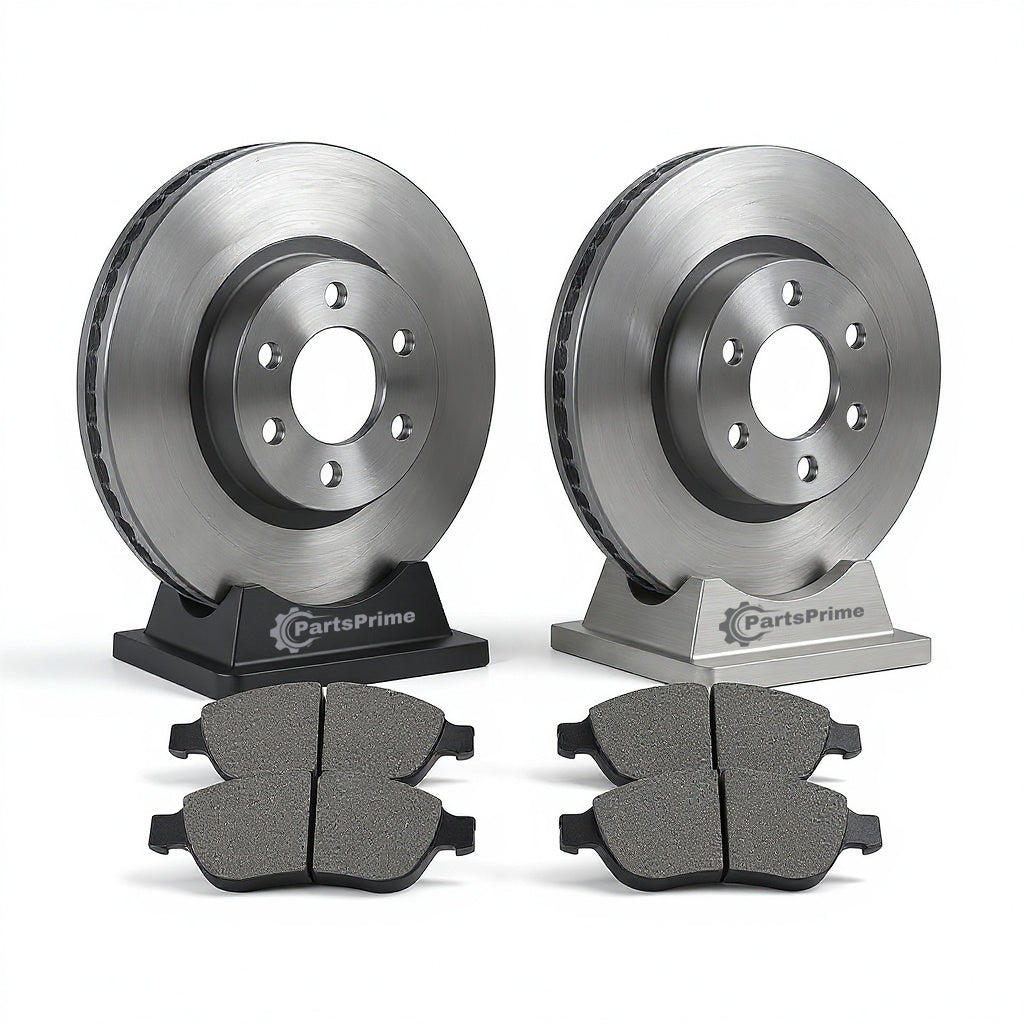2021-2023 Ford F150 Police Responder Front Brake Set Brake Pad And Rotor — includes high-performance drilled and slotted rotors with heavy-duty front brake pads, engineered for towing power and durability.