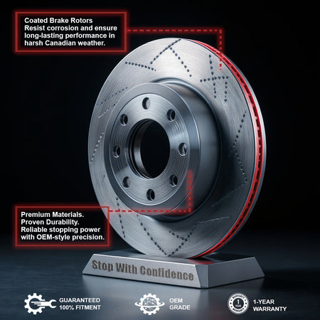 Coated front brake rotor — corrosion-resistant surface, premium materials, and OEM GRADE fitment for 1998-2002 Chevrolet Camaro Front Brake Set Brake Pad And Rotor.
