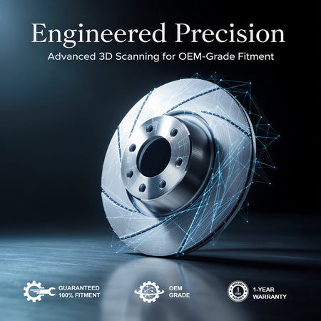 Detailed view of rear brake rotors — corrosion-resistant coating, precision-balanced construction, and premium materials for 2019-2022 Honda Insight Rear Brake Set Brake Pad And Rotor.