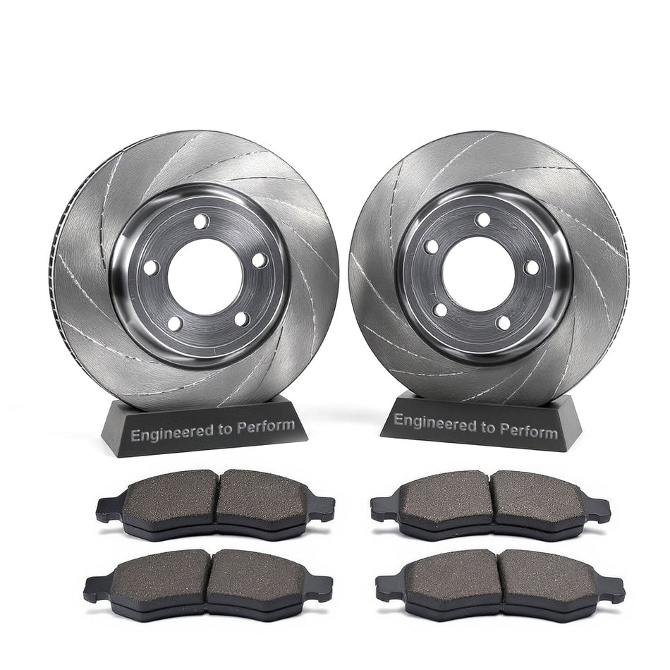 2021-2023 Subaru Crosstrek Rear Brake Set Brake Pad And Rotor — complete rear SUV brake kit designed for balanced stopping power, premium pads, and coated rotors built for strength and reliability.